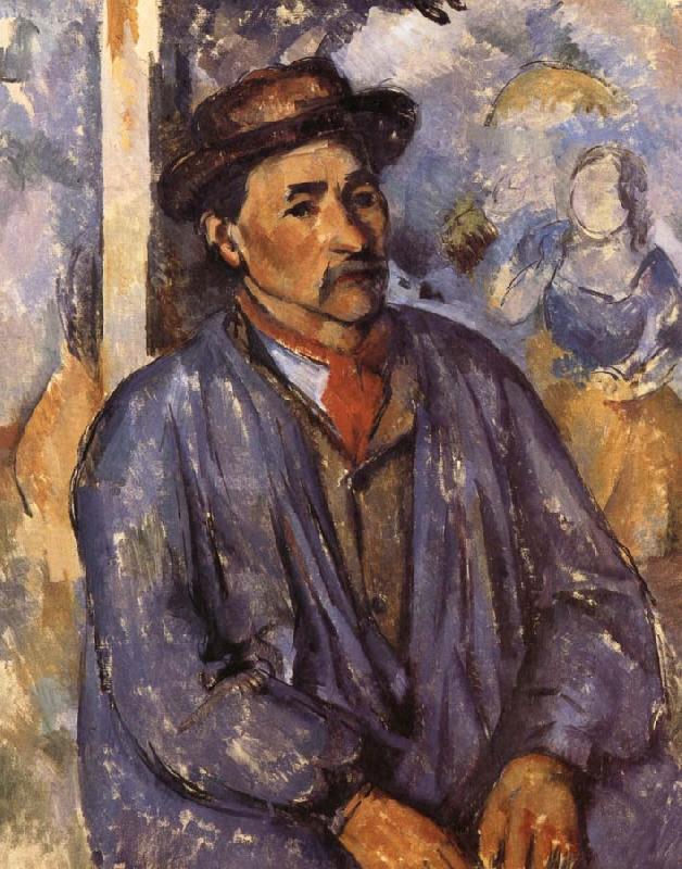 Paul Cezanne farmers wearing a blue jacket